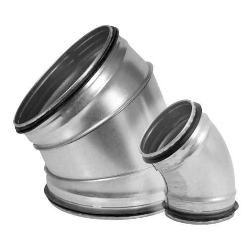 Ventilationsböj 30° med tätning – (flera diametrar)